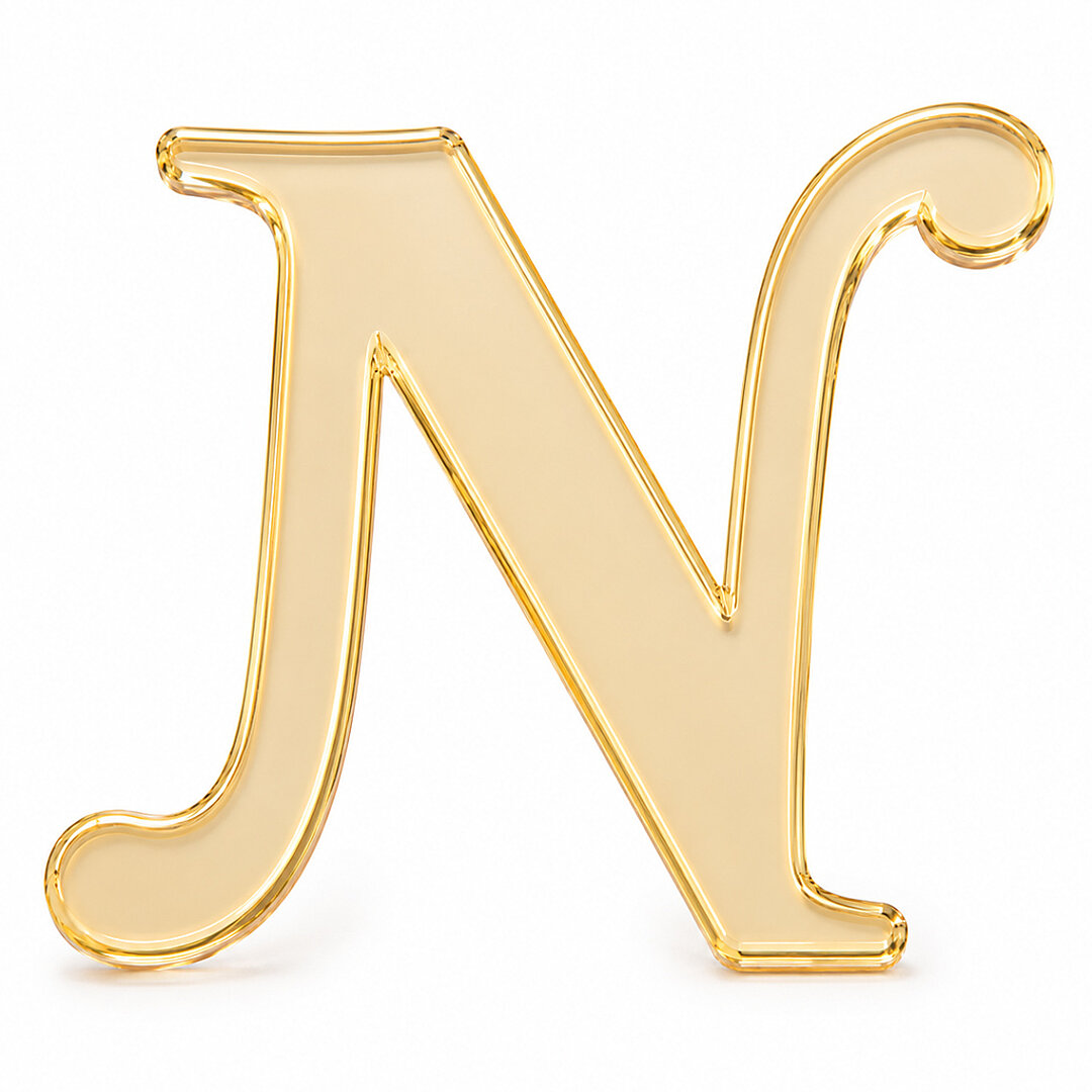 Pleksi Harf 4 cm Gold N 4 cm 