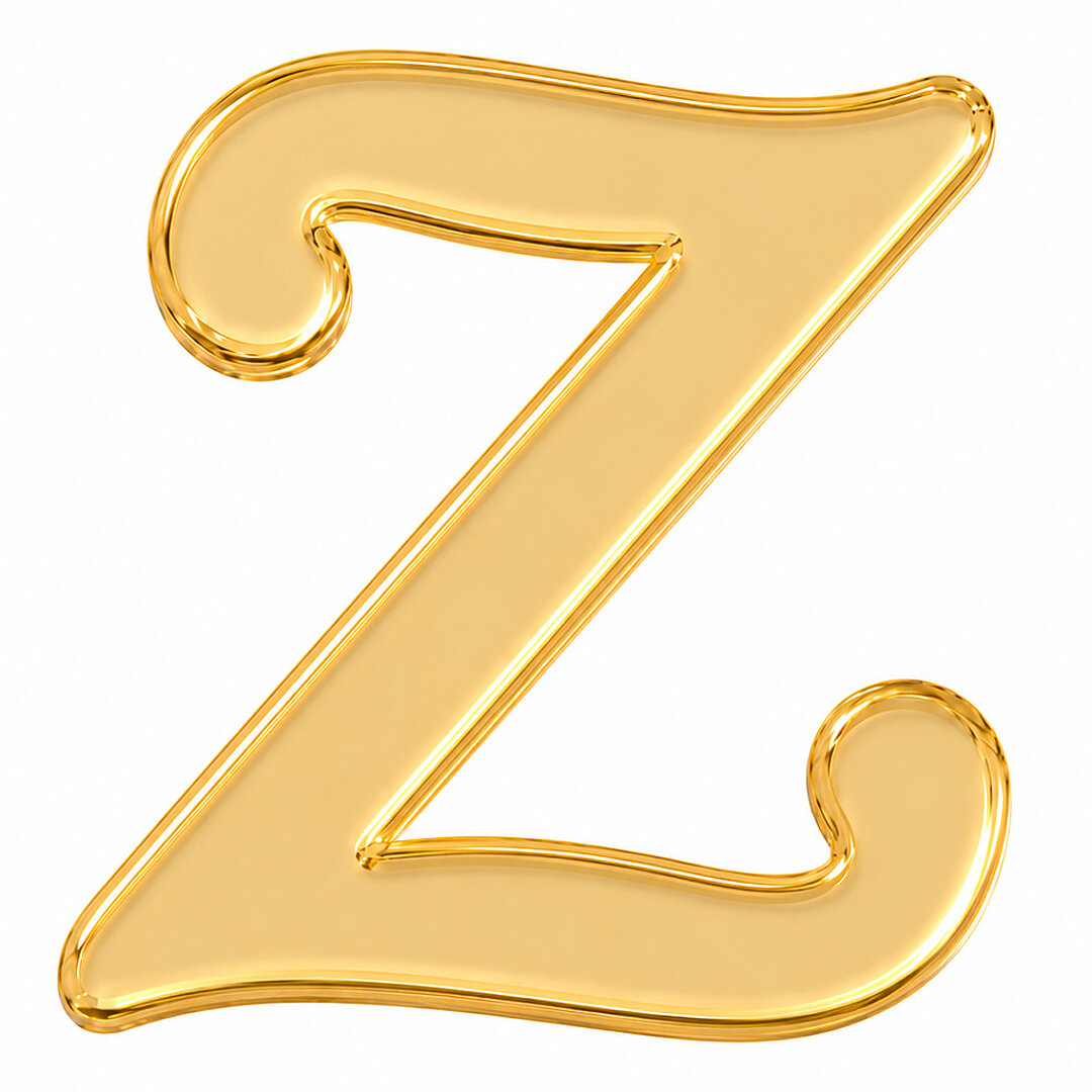 Pleksi Harf 4 cm Gold Z 4 cm 