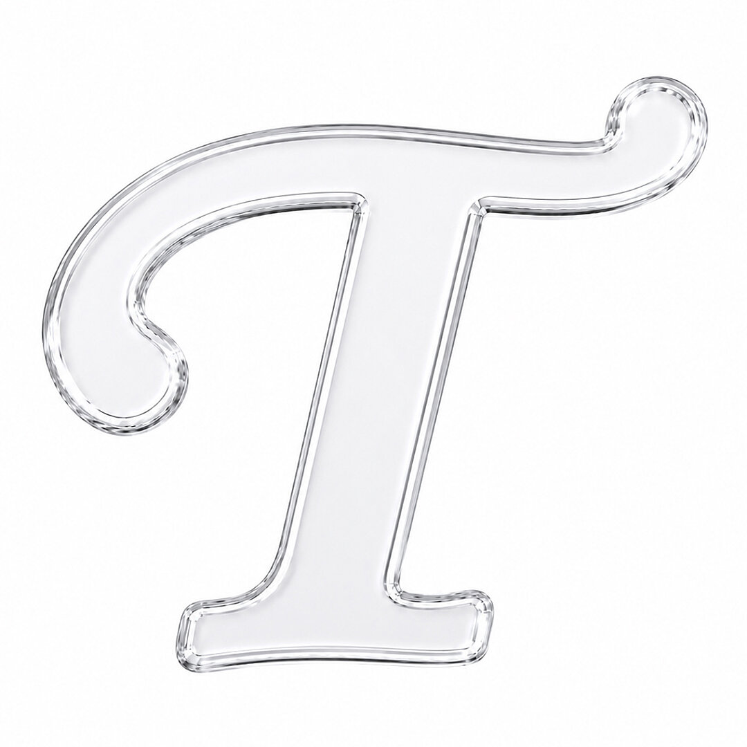 Pleksi Harf 4 cm Gümüş T 4 cm 