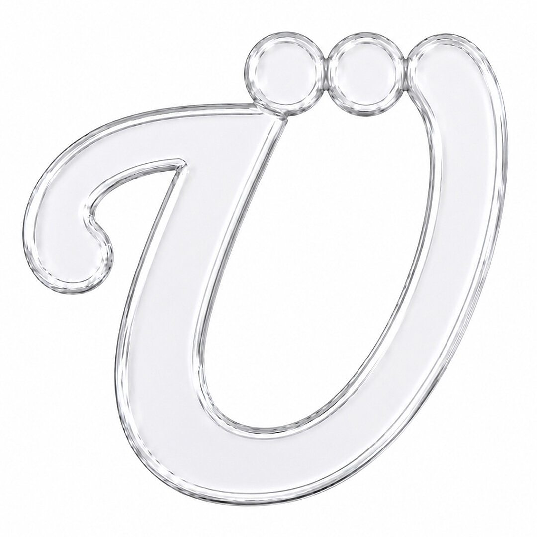 Pleksi Harf 4 cm Gümüş Ü 4 cm 