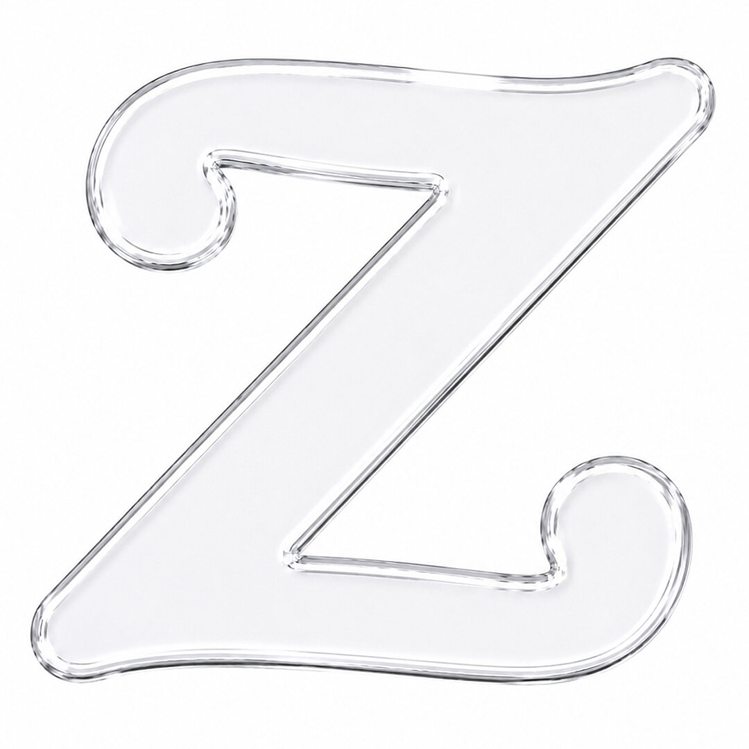 Pleksi Harf 4 cm Gümüş Z 4 cm 