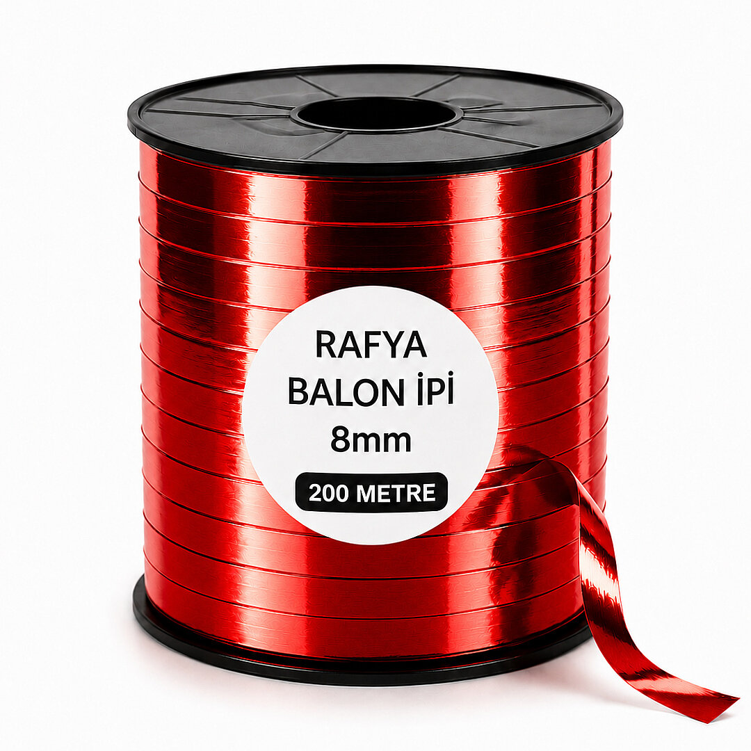 Rafya İp Parlak Kırmızı 200 m 