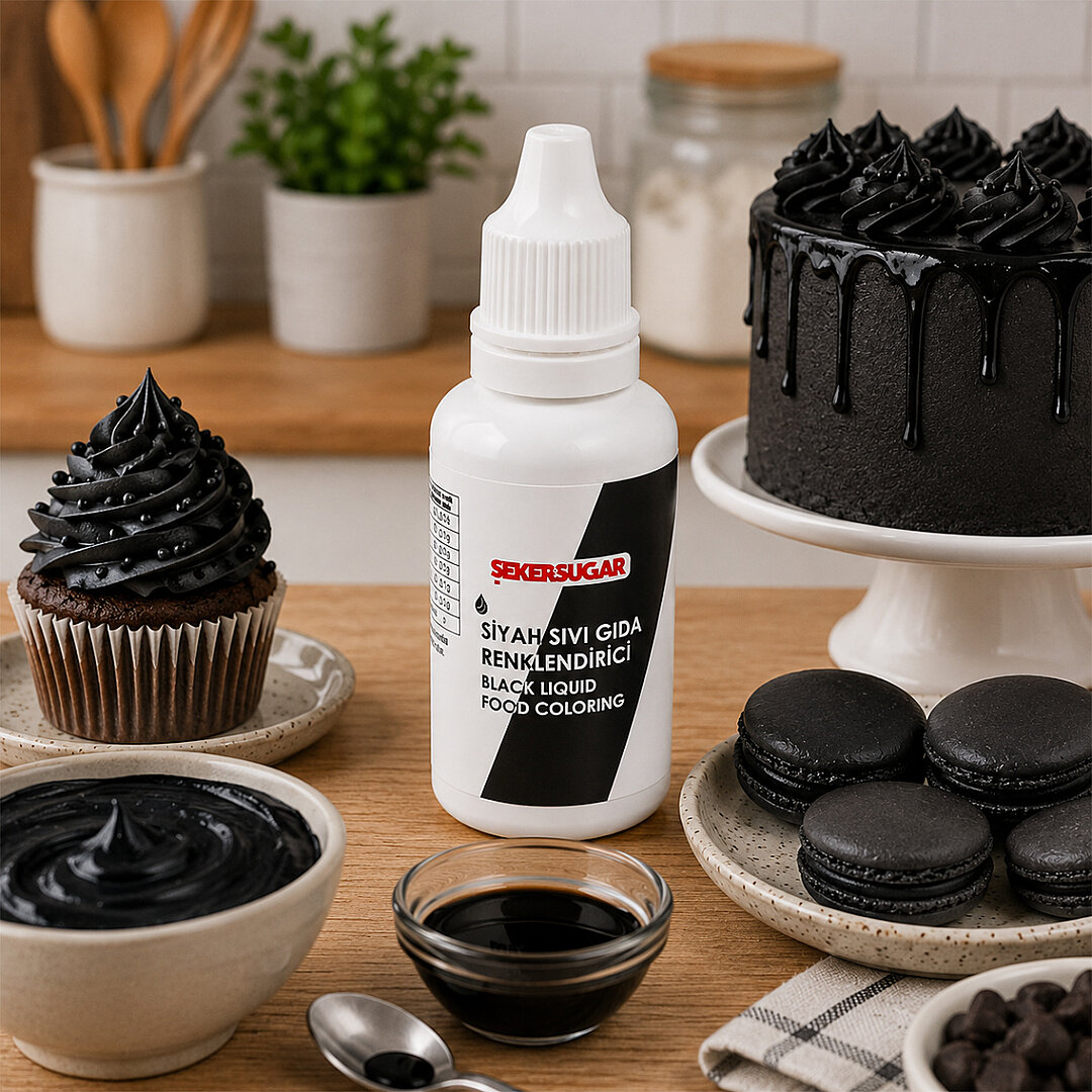 Renklendirici Yenilebilir Siyah Gıda Boyası 20 ml. 