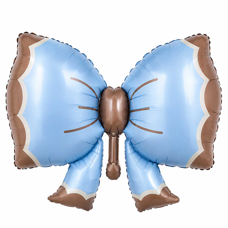 Retro Mavi Fiyonk Folyo Balon