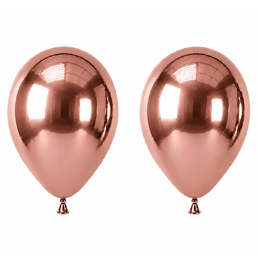 Rose Gold Renk Lateks krom Balon (45 cm) - 2 Adet