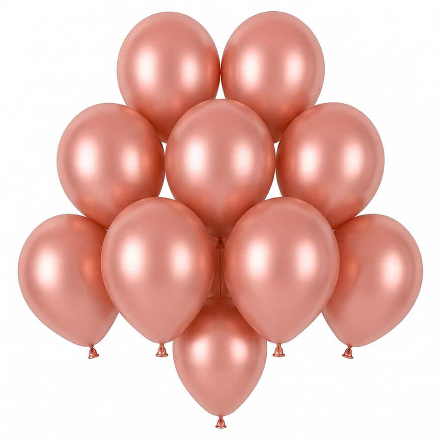 Rose Gold Renk Lateks Pastel Balon (13 cm) - 10 Adet