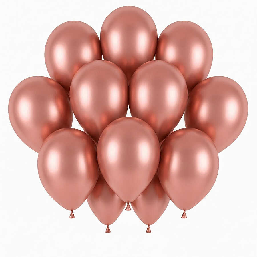 Rose Gold Renk Lateks Pastel Balon (30 cm) - 12 Adet