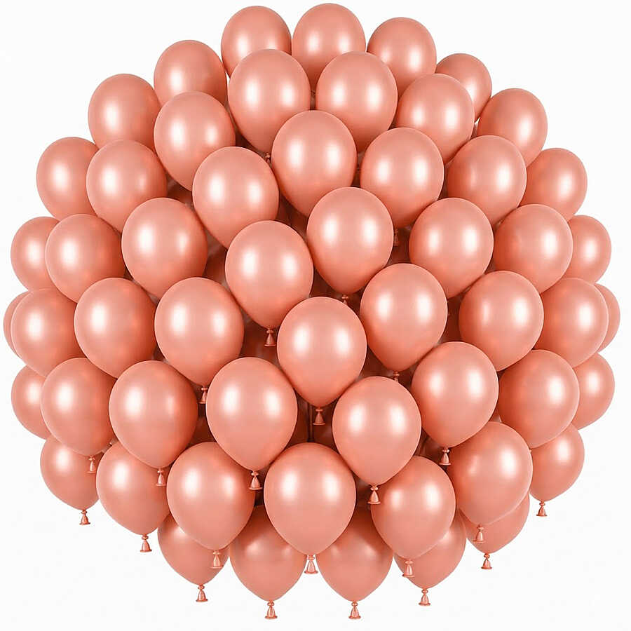 Rose Gold Renk Lateks Pastel Balon (30 cm) - 50 Adet
