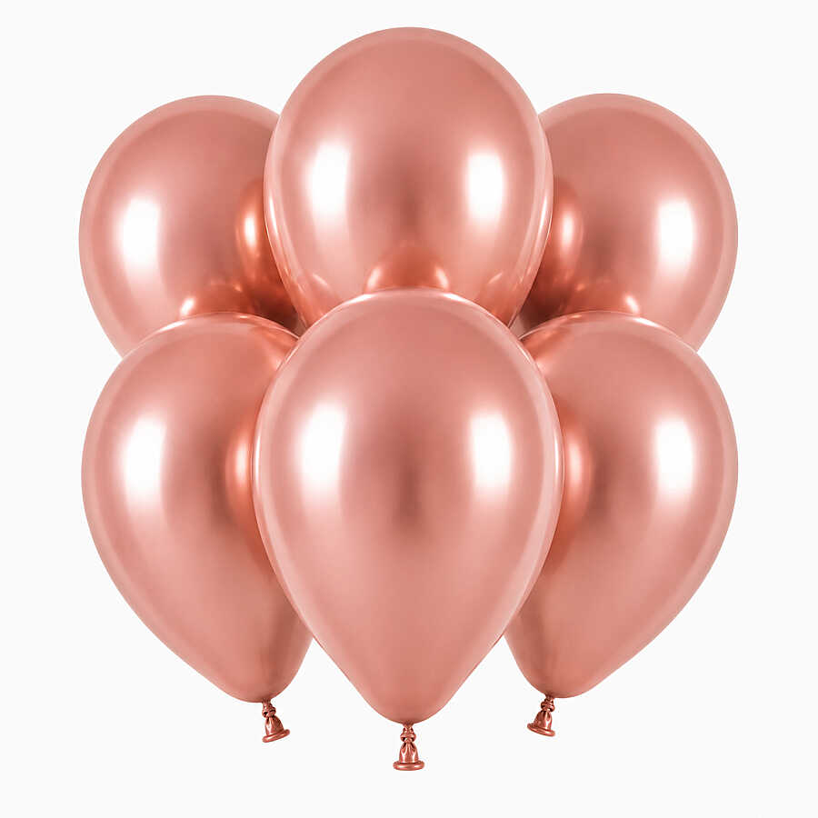 Rose Gold Renk Lateks Pastel Balon (30 cm) - 6 Adet
