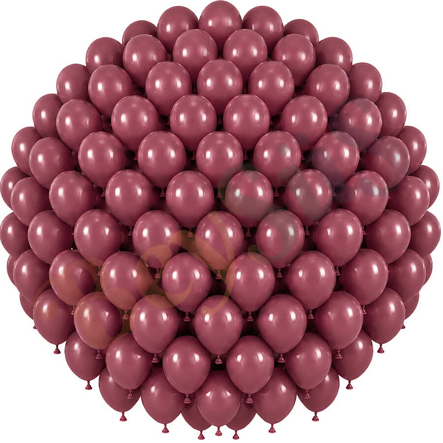 Rosewood Renk Lateks Retro Balon (30 cm) - 100 Adet