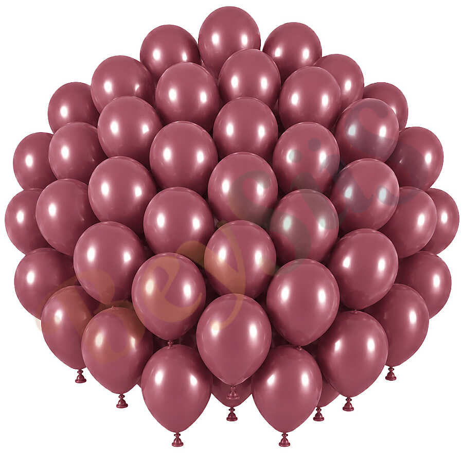 Rosewood Renk Lateks Retro Balon (30 cm) - 50 Adet