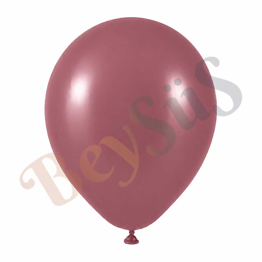 Rosewood Renk Lateks Retro Balon (60 cm) - 1 Adet