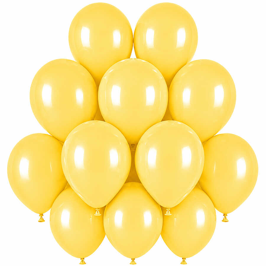 Sarı Renk Lateks makaron Balon (30 cm) - 12 Adet
