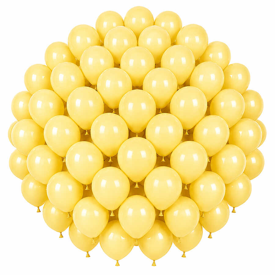 Sarı Renk Lateks makaron Balon (30 cm) - 50 Adet
