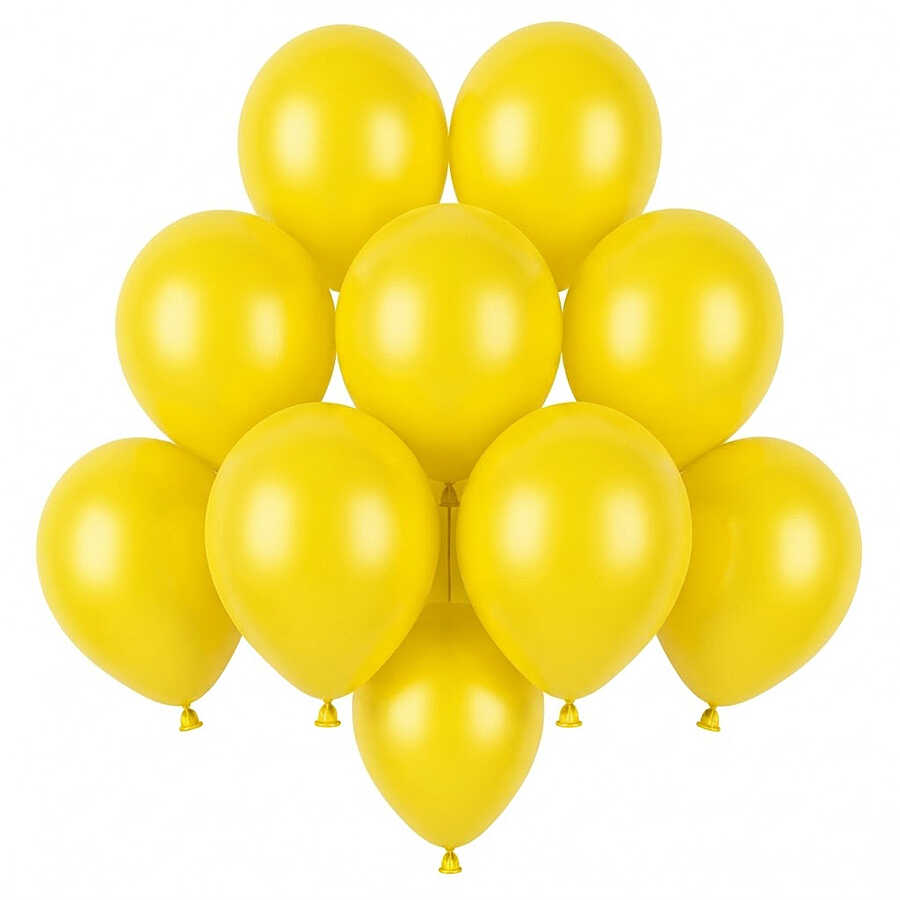 Sarı Renk Lateks Pastel Balon (13 cm) - 10 Adet