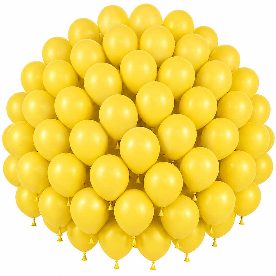 Sarı Renk Lateks Pastel Balon (30 cm) - 100 Adet
