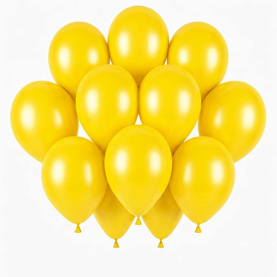 Sarı Renk Lateks Pastel Balon (30 cm) - 12 Adet