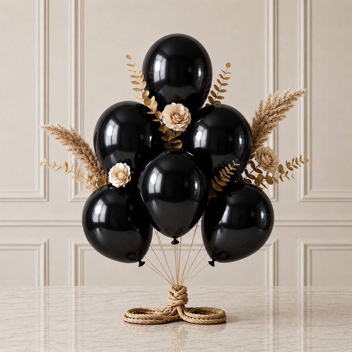 Siyah Renk Lateks Metalik Balon (30 cm) - 6 Adet