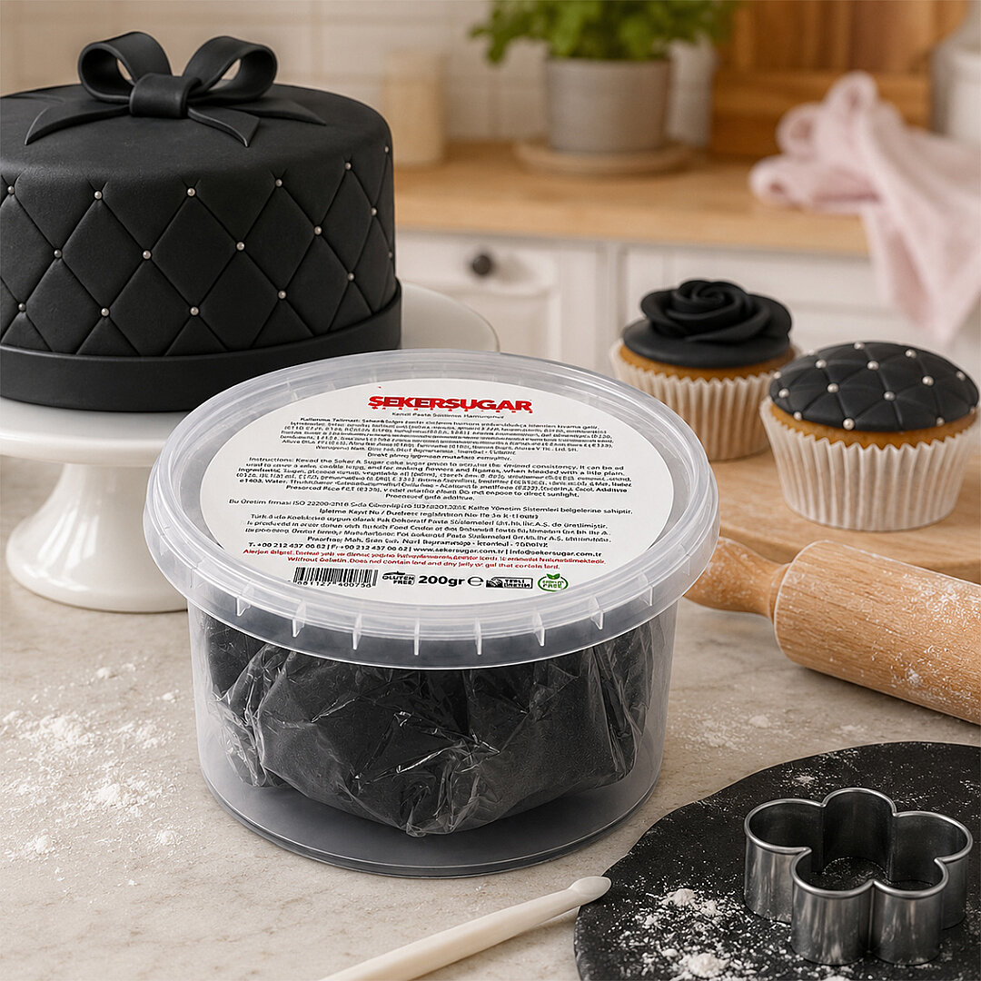 Siyah Şeker Hamuru 200 g 