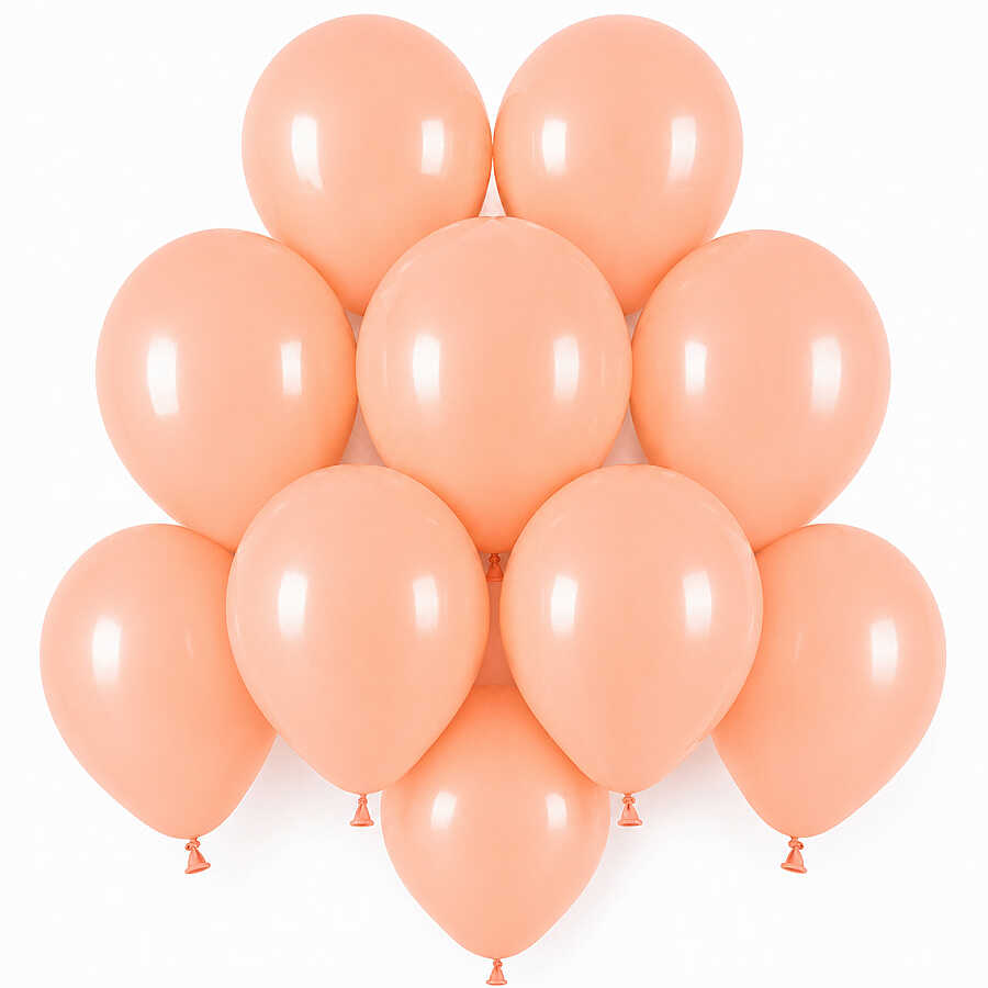 Somon Renk Lateks makaron Balon (15 cm) - 10 Adet