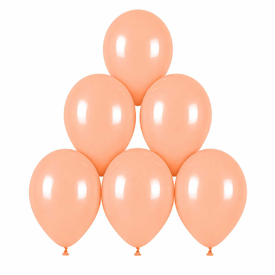 Somon Renk Lateks makaron Balon (30 cm) - 6 Adet