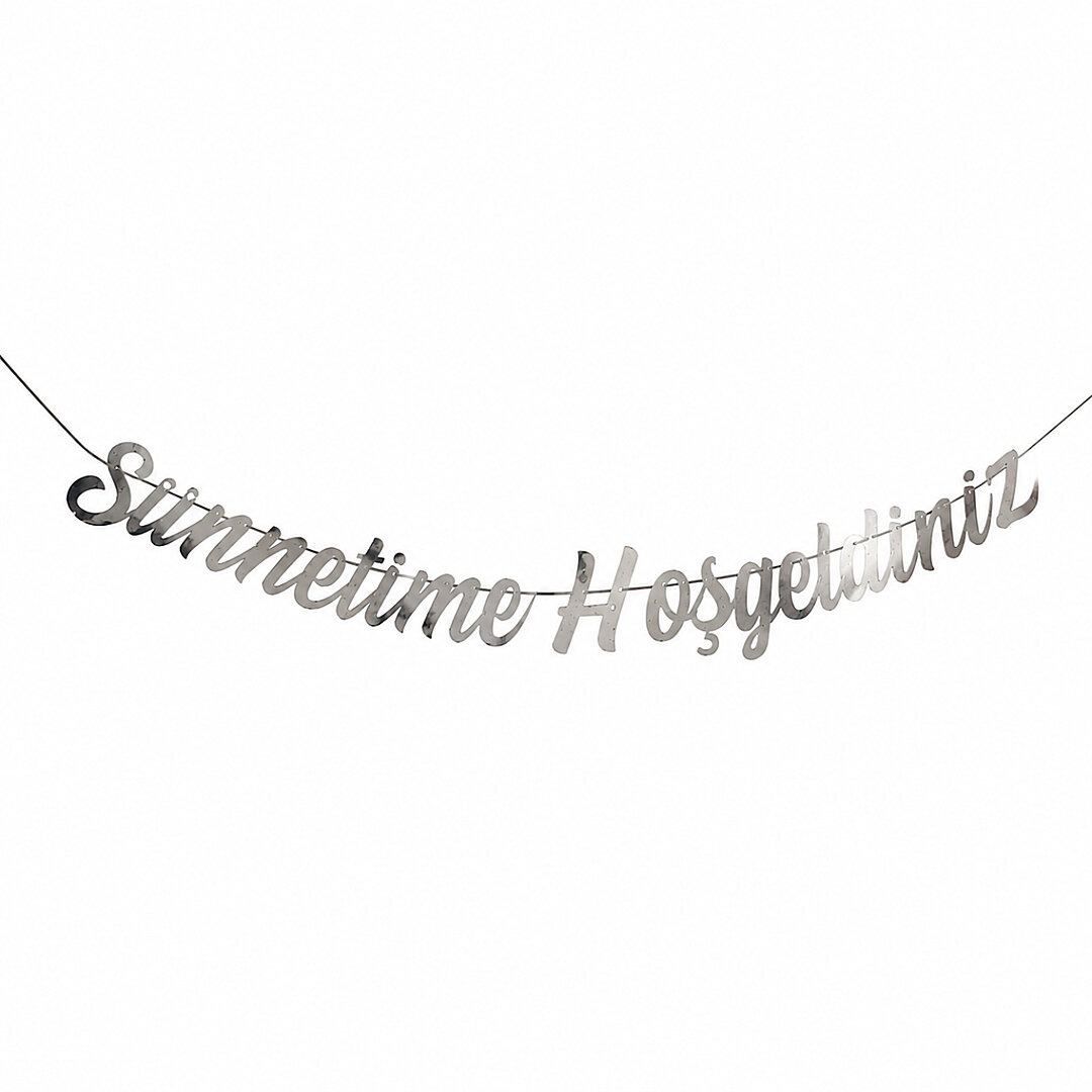 Sünnetime Hoşgeldiniz Banner Gümüş 