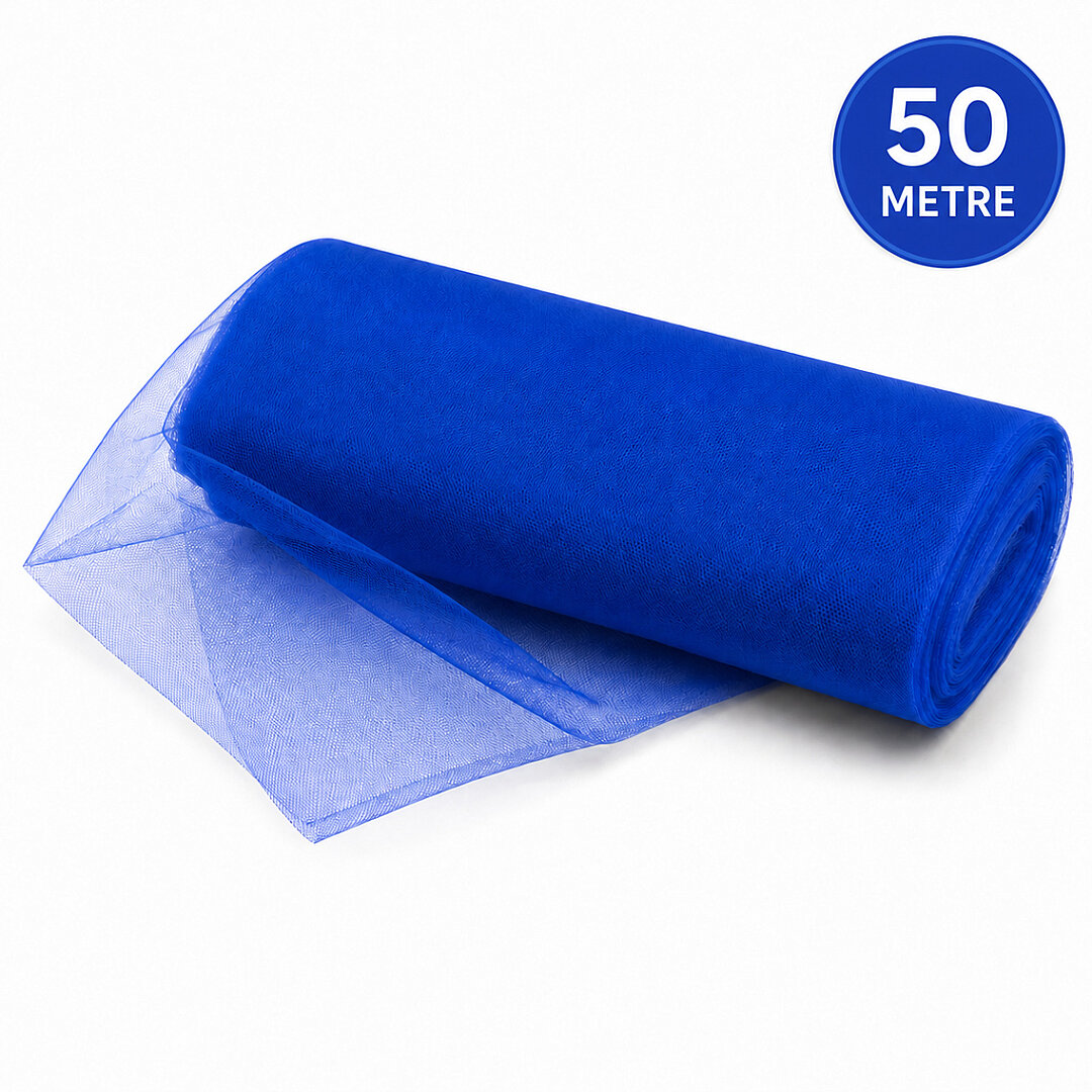 Süsleme Tülü Lacivert Kristal Tül 50 m 