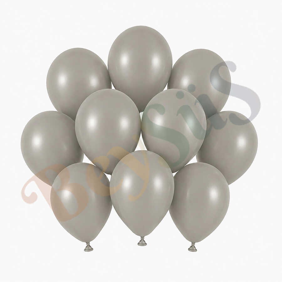 Taş Renk Lateks Retro Balon (13 cm) - 10 Adet
