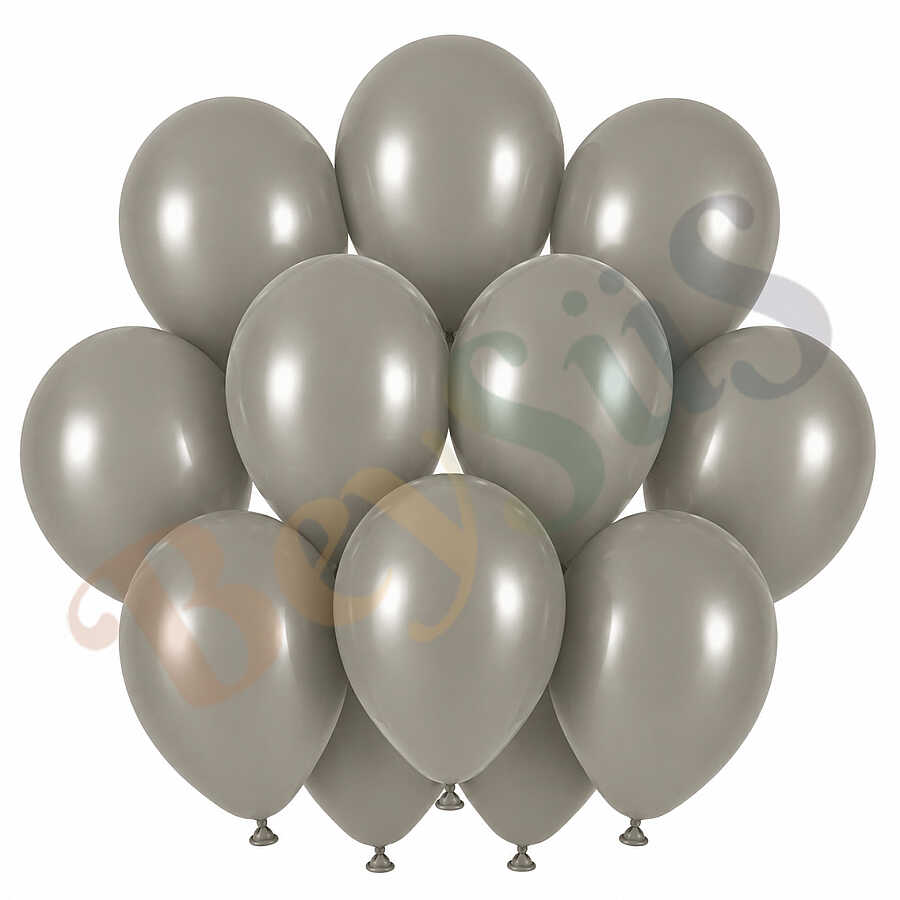 Taş Renk Lateks Retro Balon (30 cm) - 12 Adet