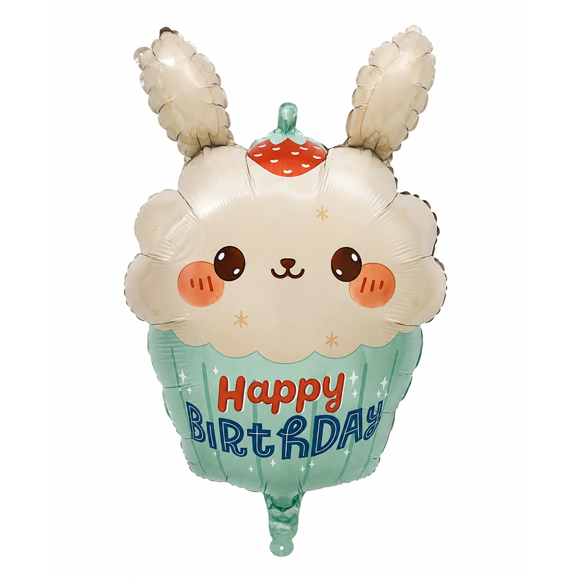 Tavşan Cupcake Happy Birthday Folyo Balon