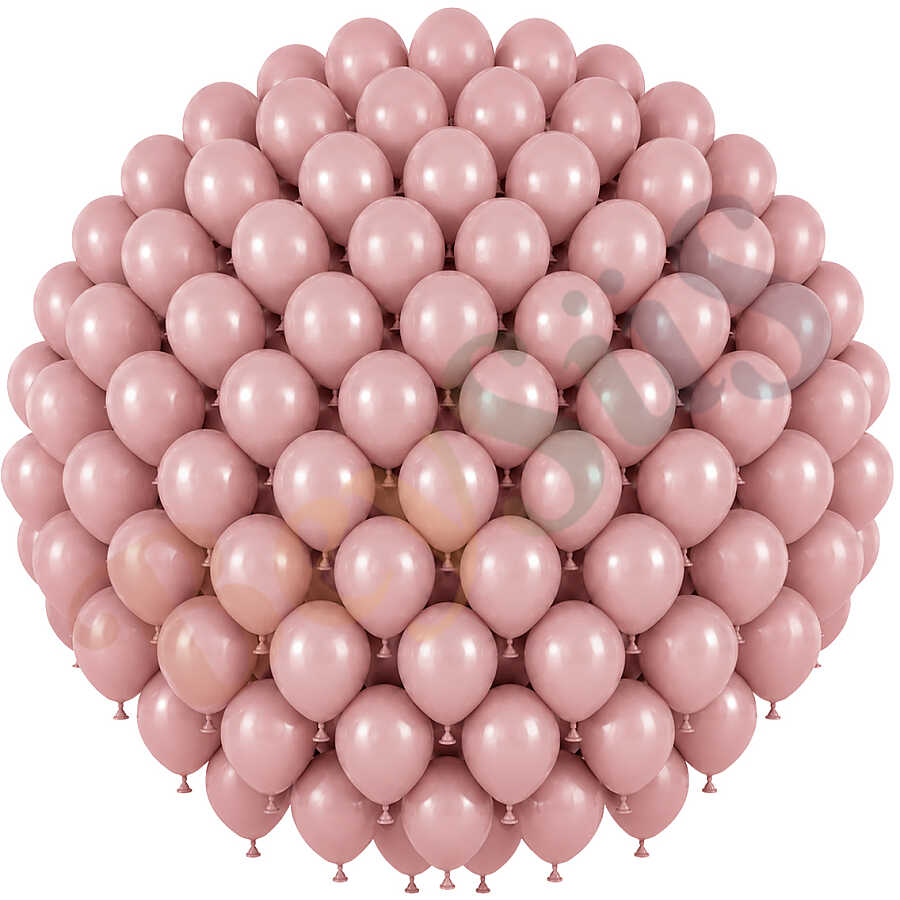 Toz Pembe Renk Lateks Retro Balon (30 cm) - 100 Adet