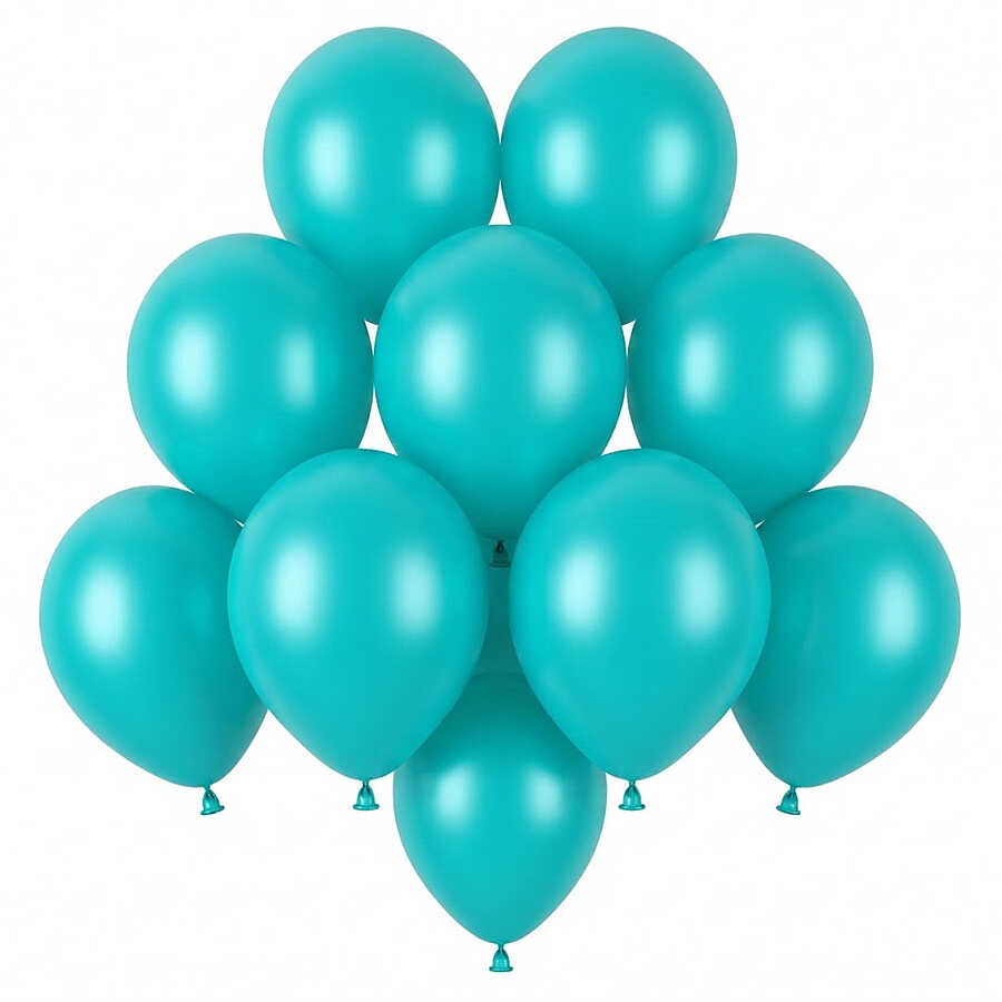 Turkuaz Renk Lateks Pastel Balon (13 cm) - 10 Adet