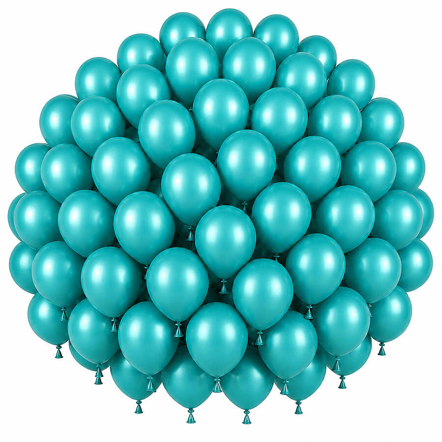 Turkuaz Renk Lateks Pastel Balon (30 cm) - 100 Adet