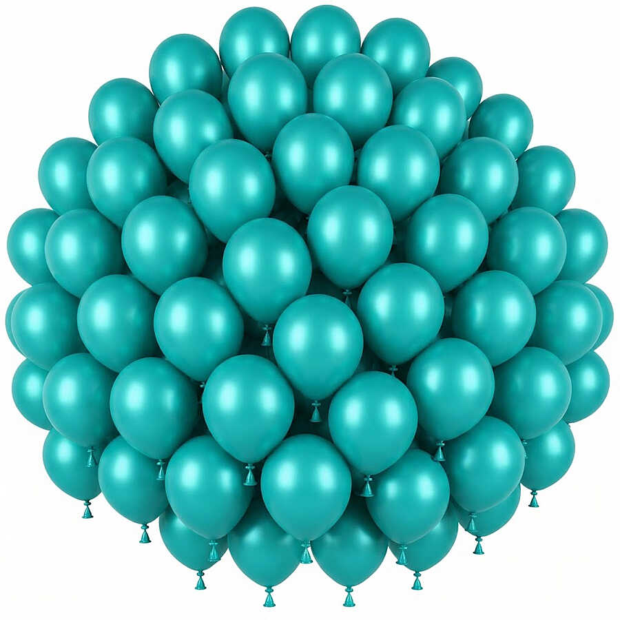 Turkuaz Renk Lateks Pastel Balon (30 cm) - 50 Adet