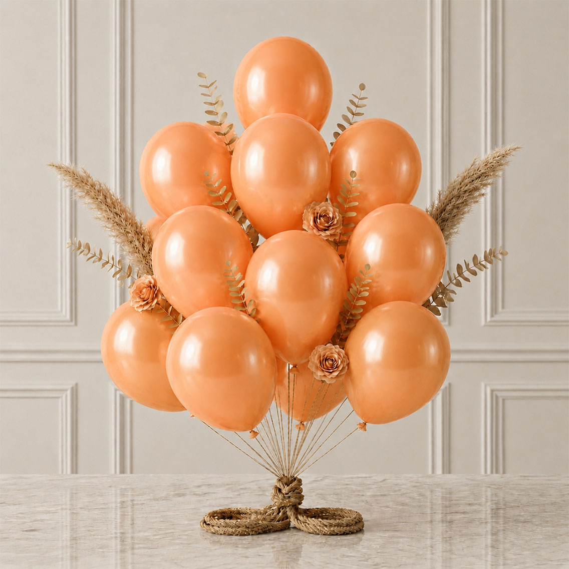 Turuncu Renk Lateks Metalik Balon (30 cm) - 12 Adet