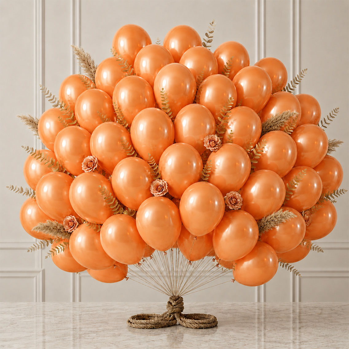 Turuncu Renk Lateks Metalik Balon (30 cm) - 50 Adet