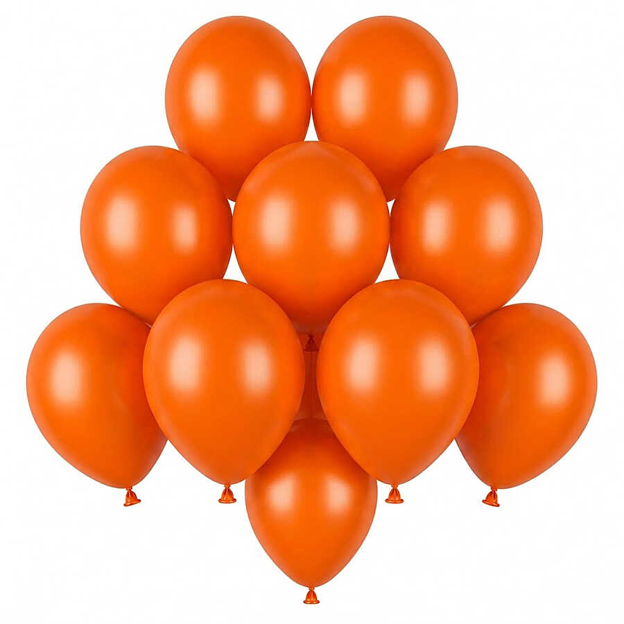 Turuncu Renk Lateks Pastel Balon (13 cm) - 10 Adet