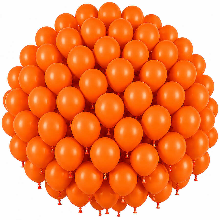 Turuncu Renk Lateks Pastel Balon (30 cm) - 100 Adet