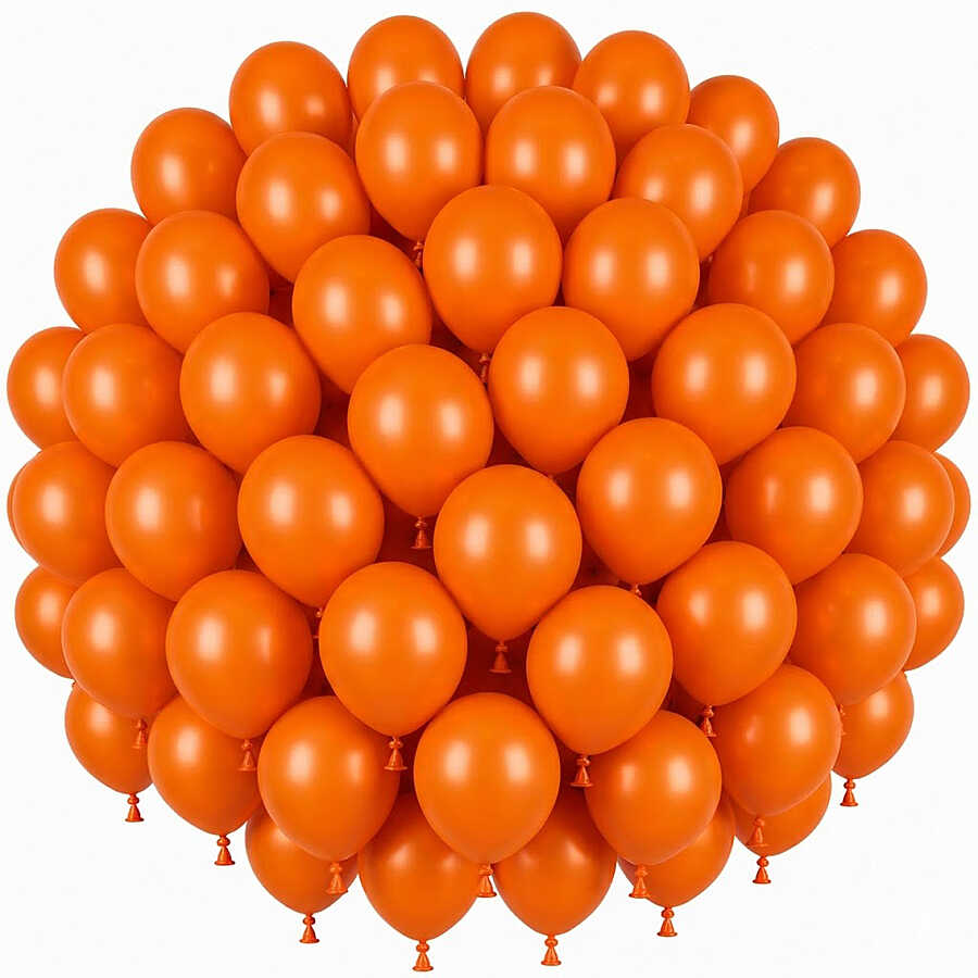 Turuncu Renk Lateks Pastel Balon (30 cm) - 50 Adet