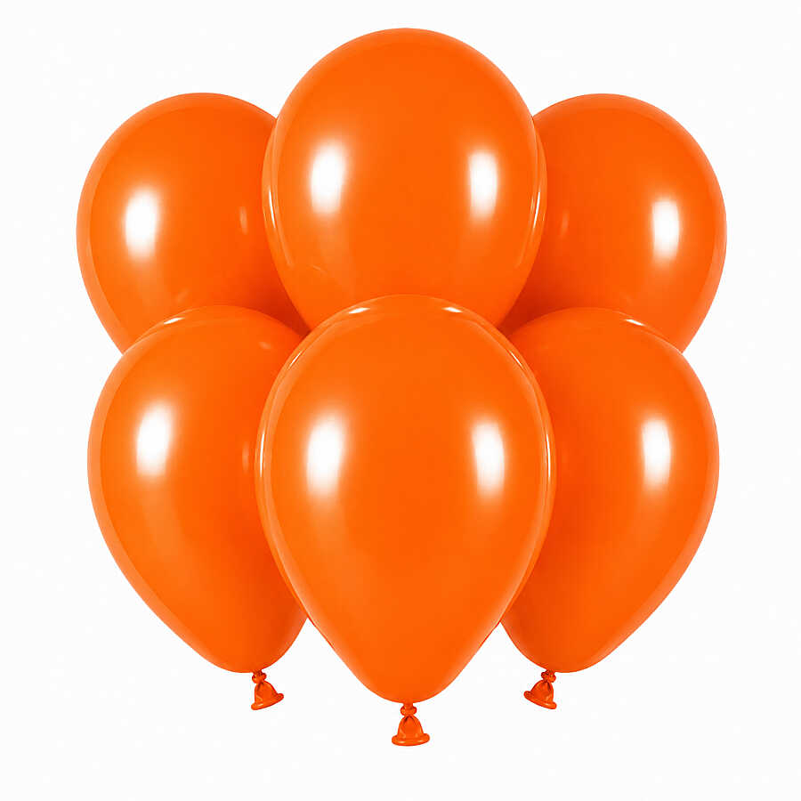 Turuncu Renk Lateks Pastel Balon (30 cm) - 6 Adet