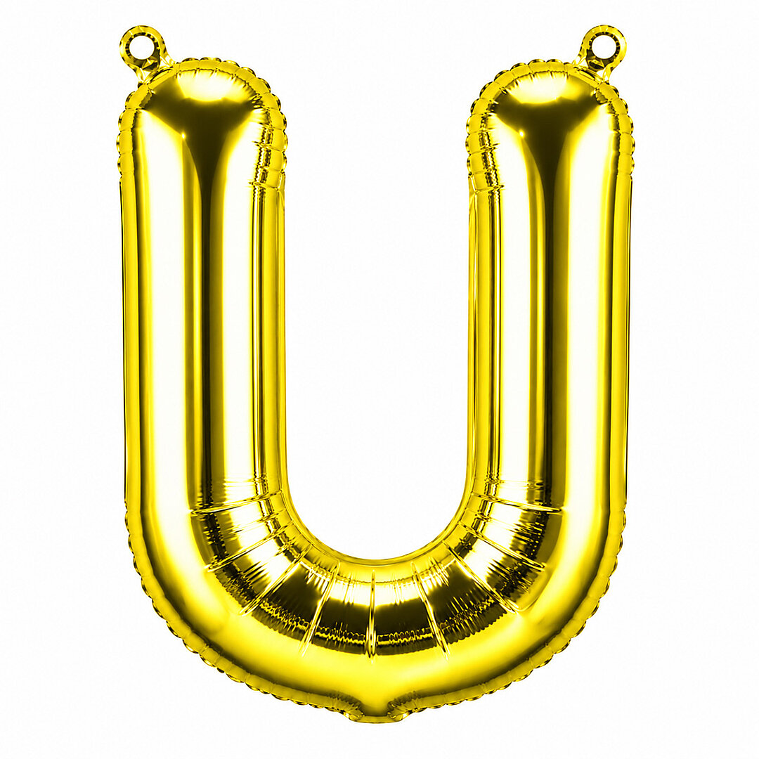 U Harfi Folyo Balon Altın Rengi (76 cm) 