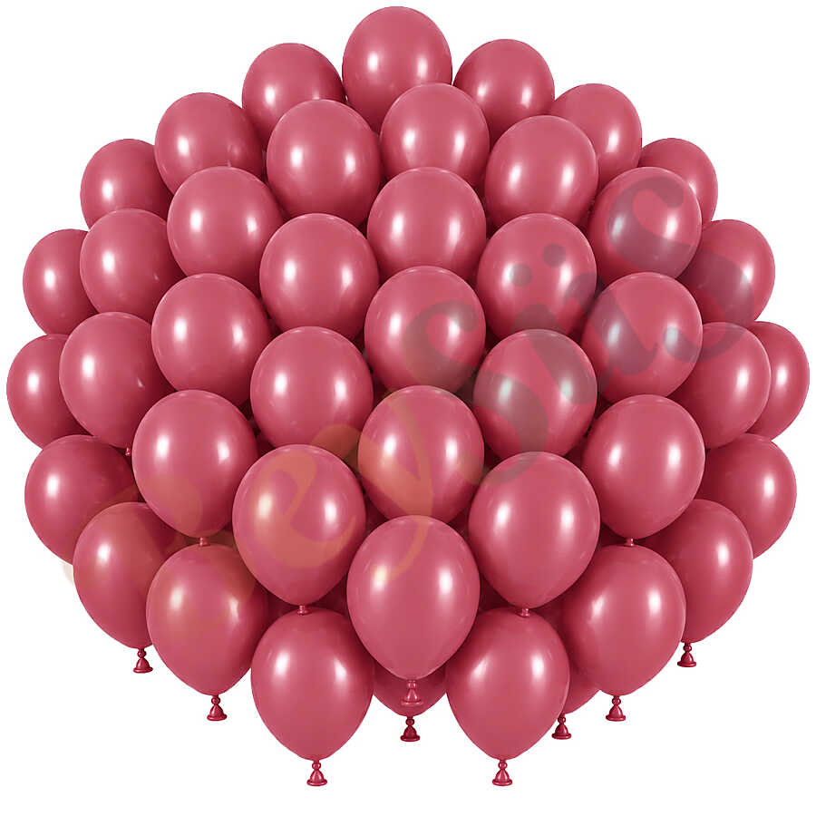 Yaban Çileği Renk Lateks Retro Balon (30 cm) - 50 Adet