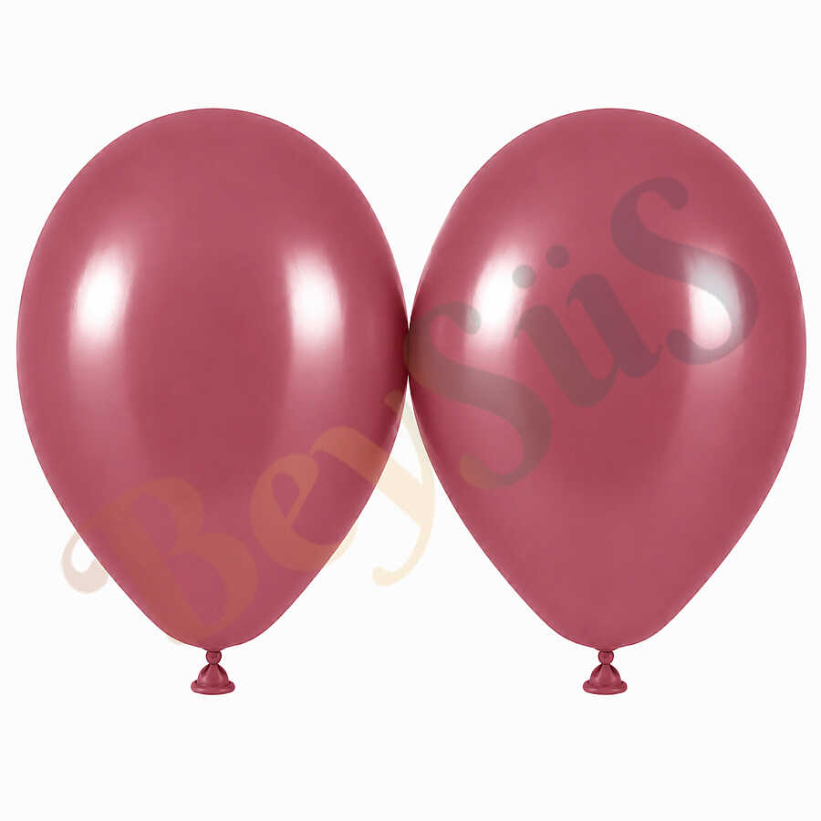 Yaban Çileği Renk Lateks Retro Balon (50 cm) - 2 Adet