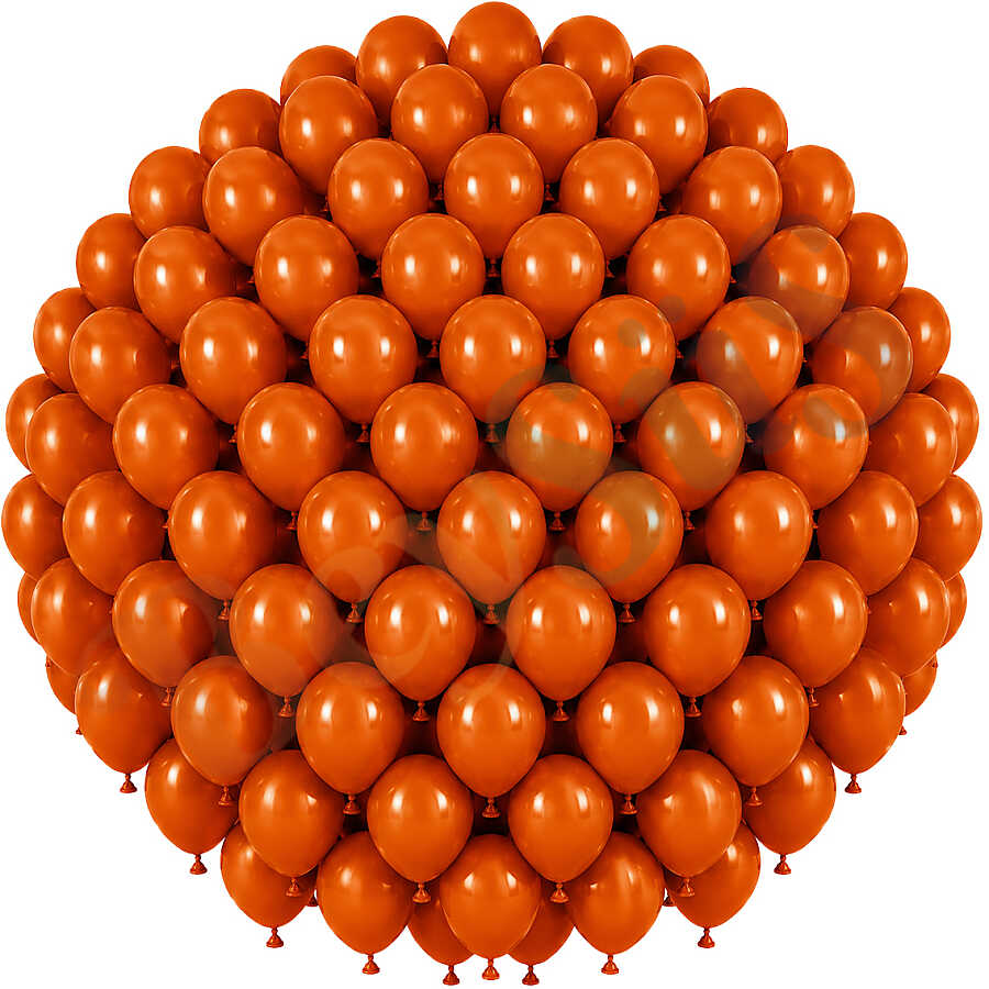 Yanık Turuncu Renk Lateks Retro Balon (30 cm) - 100 Adet