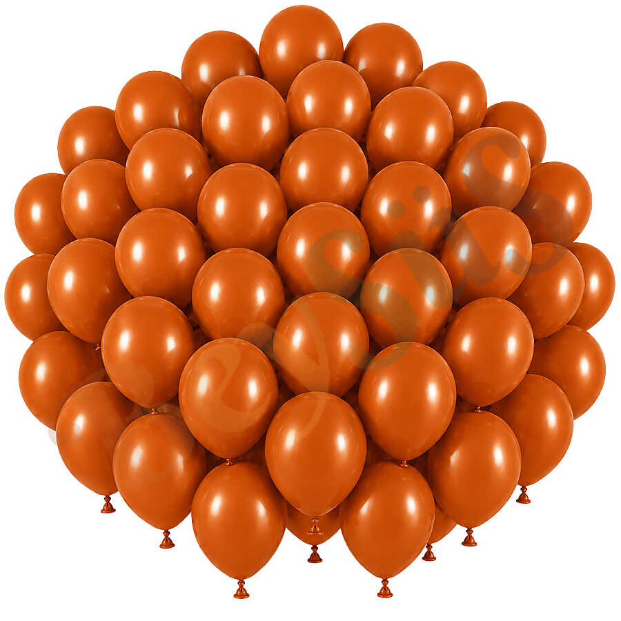 Yanık Turuncu Renk Lateks Retro Balon (30 cm) - 50 Adet