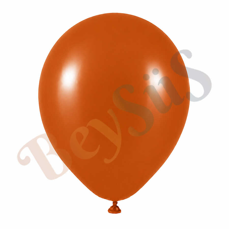 Yanık Turuncu Renk Lateks Retro Balon (60 cm) - 1 Adet