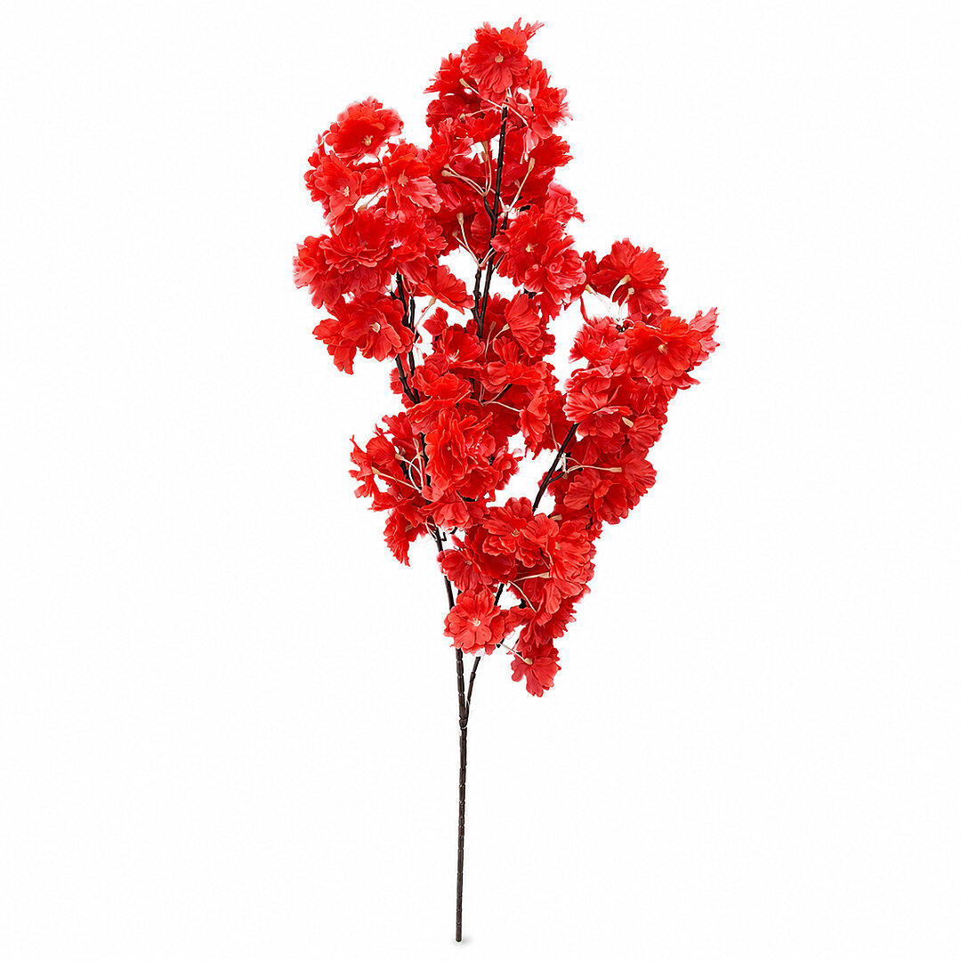 Yapay Çiçek Bahar Dalı 90 cm Kırmızı 