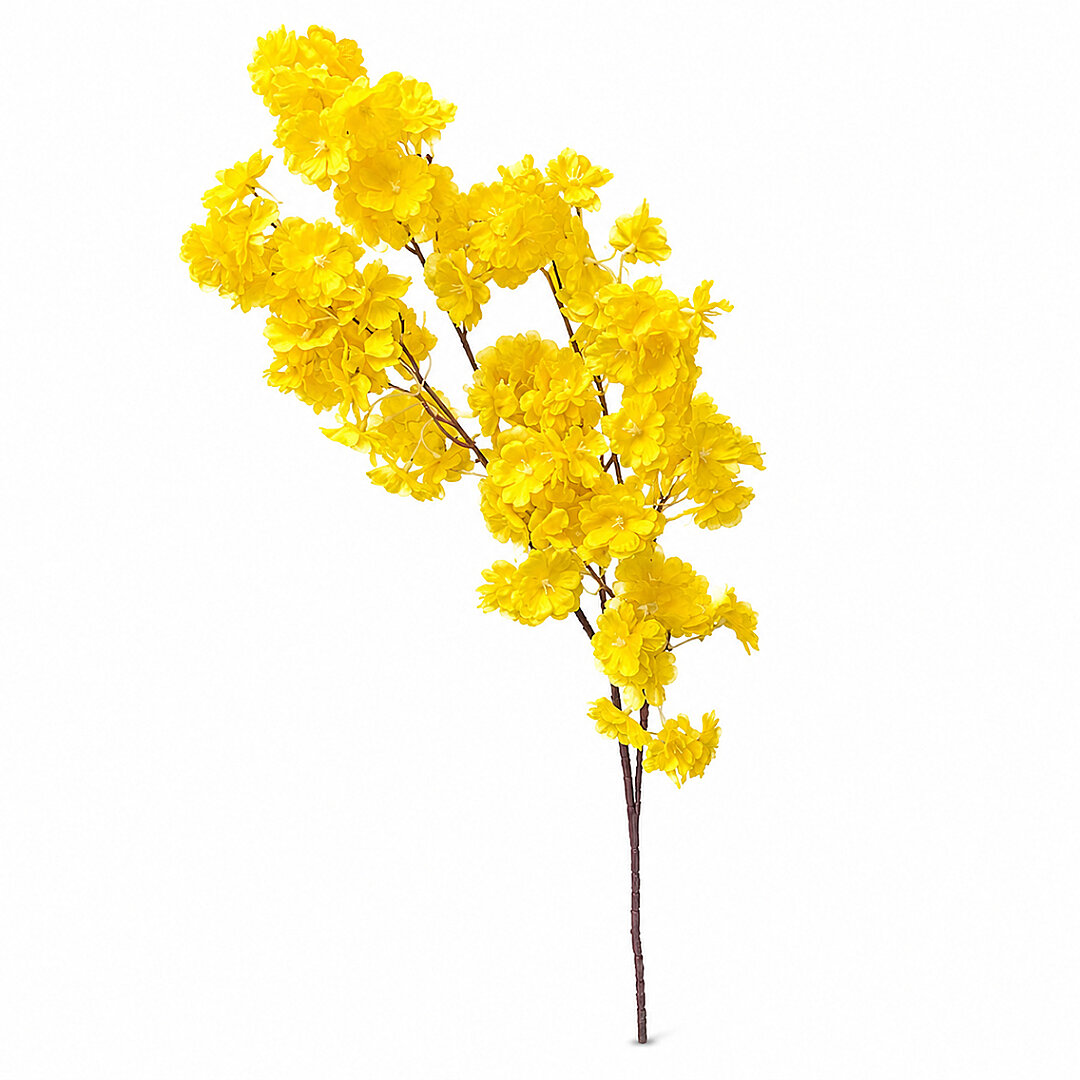 Yapay Çiçek Bahar Dalı 90 cm Sarı 