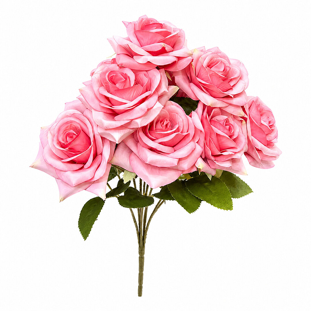 Yapay Gül Buketi Büyük Boy 40 cm Pembe 