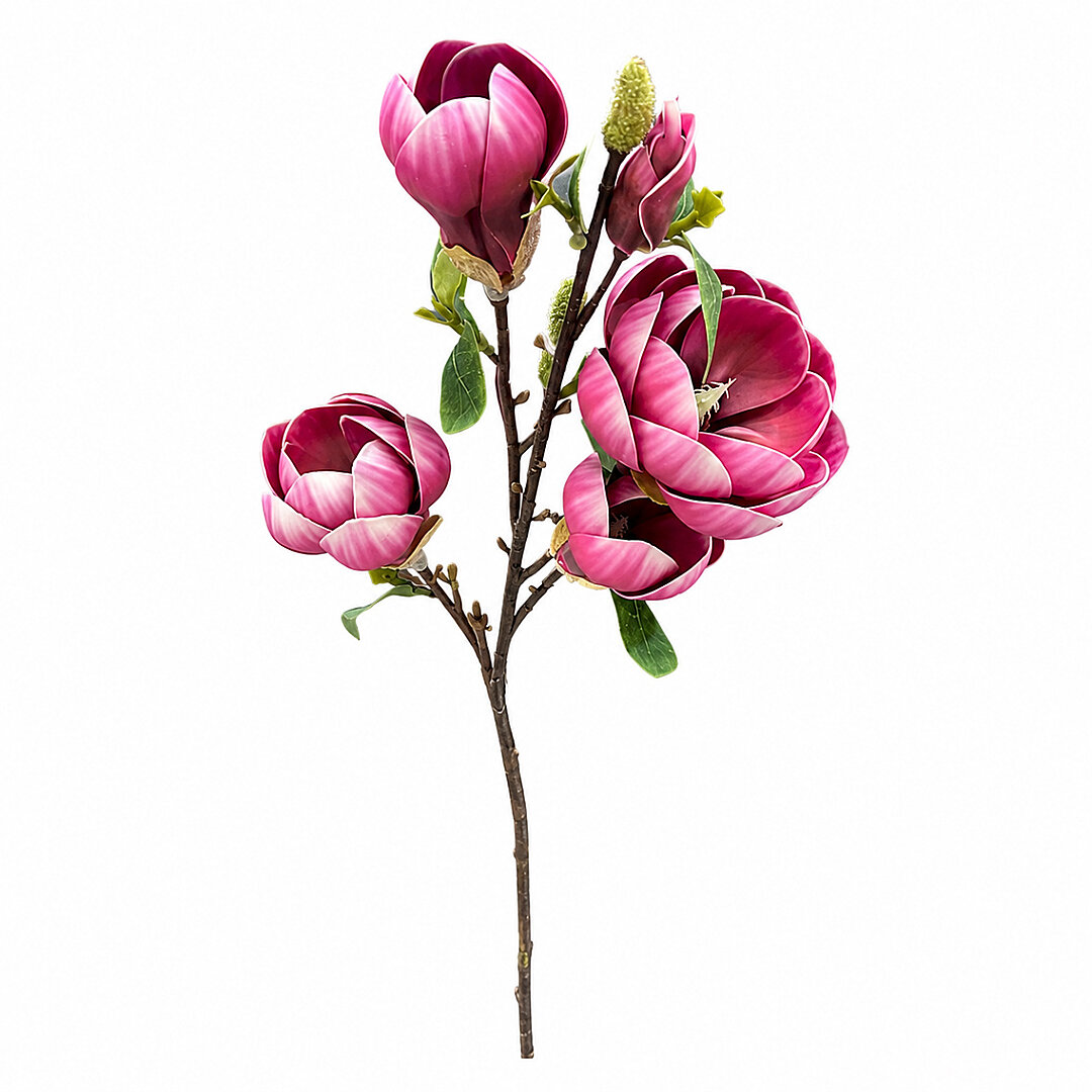 Yapay Manolya Buketi 90 cm Fuşya 